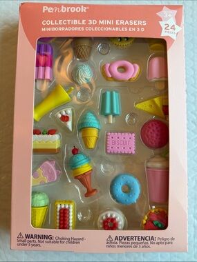 Penbrook Collectible 3D Mini Erasers - Pastel Multi-Color